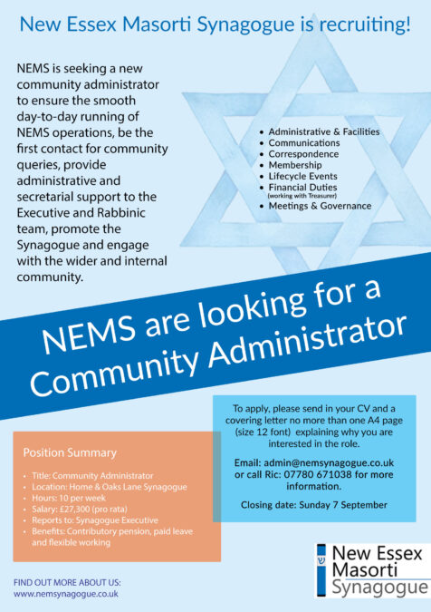 We Are Recruiting! New Community Administrator Required.