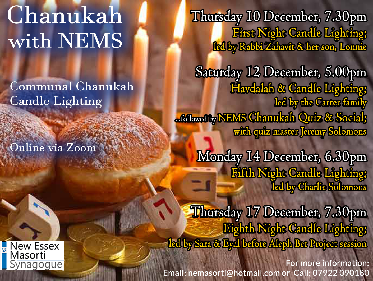 Chanukah Fifth Night Candle Lighting NEMS